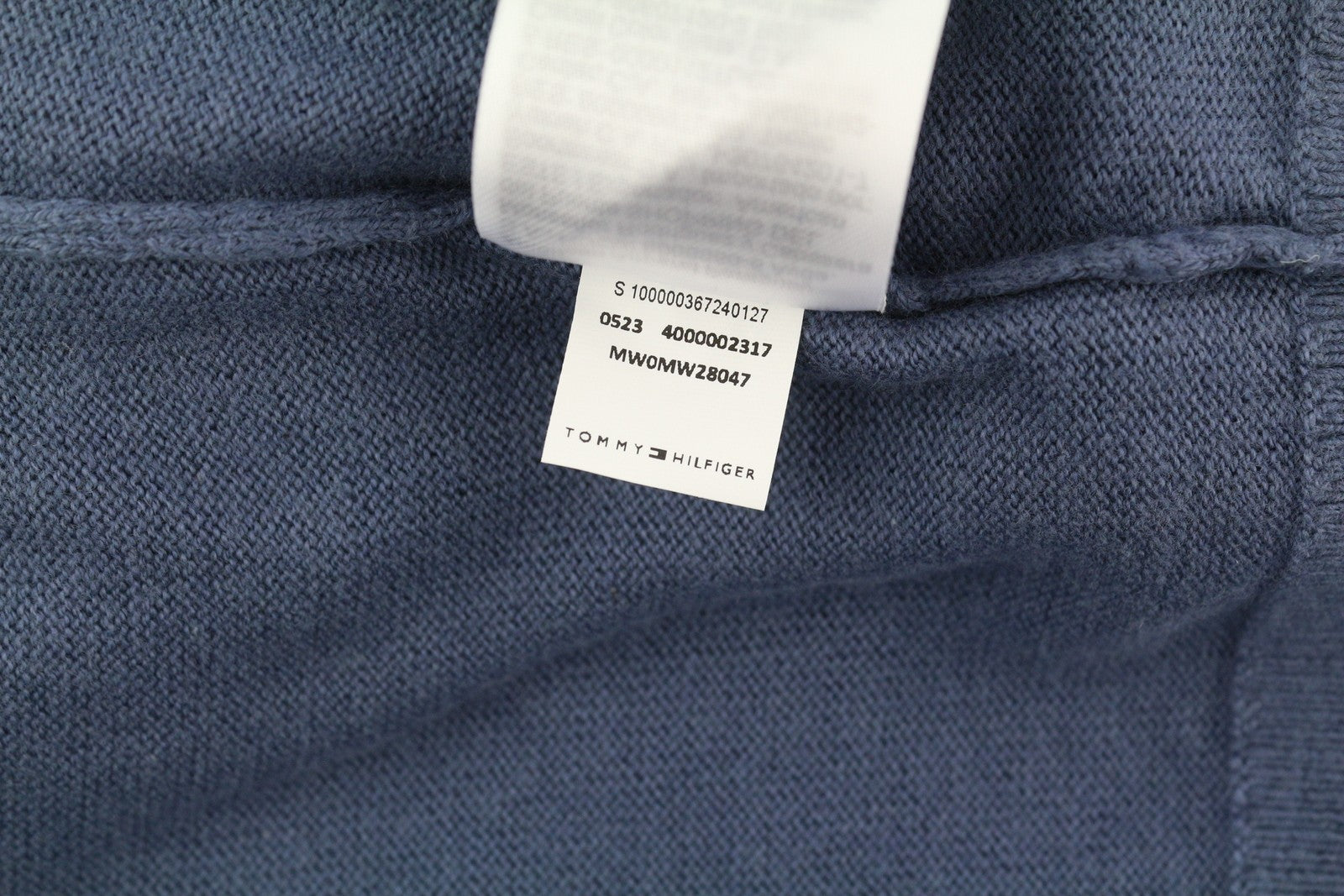 TOMMY HILFIGER Pima Org Ctn Cashmere V Neck vyriškas megztinis XS mėlynas megztinis megztinis 