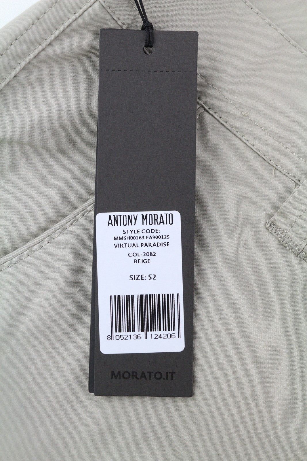 ANTONY MORATO Virtual paradise Men Shorts W38 Grey Cargo Zip Fly Patch Pockets