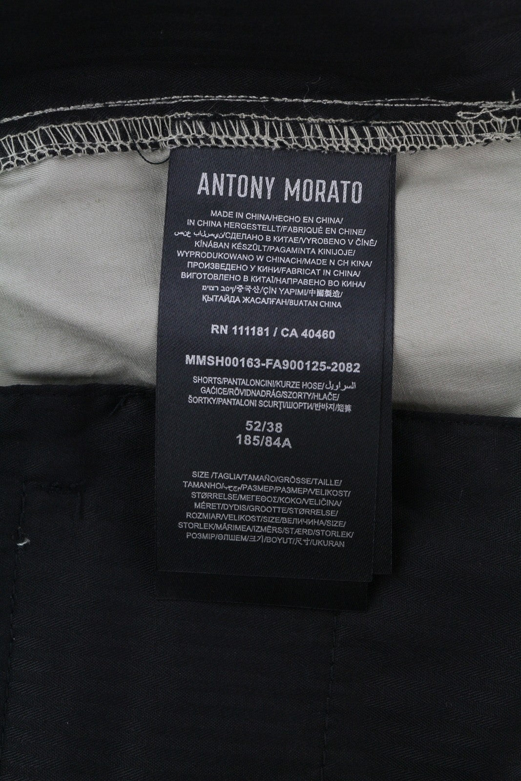 ANTONY MORATO Virtual paradise Men Shorts W38 Grey Cargo Zip Fly Patch Pockets