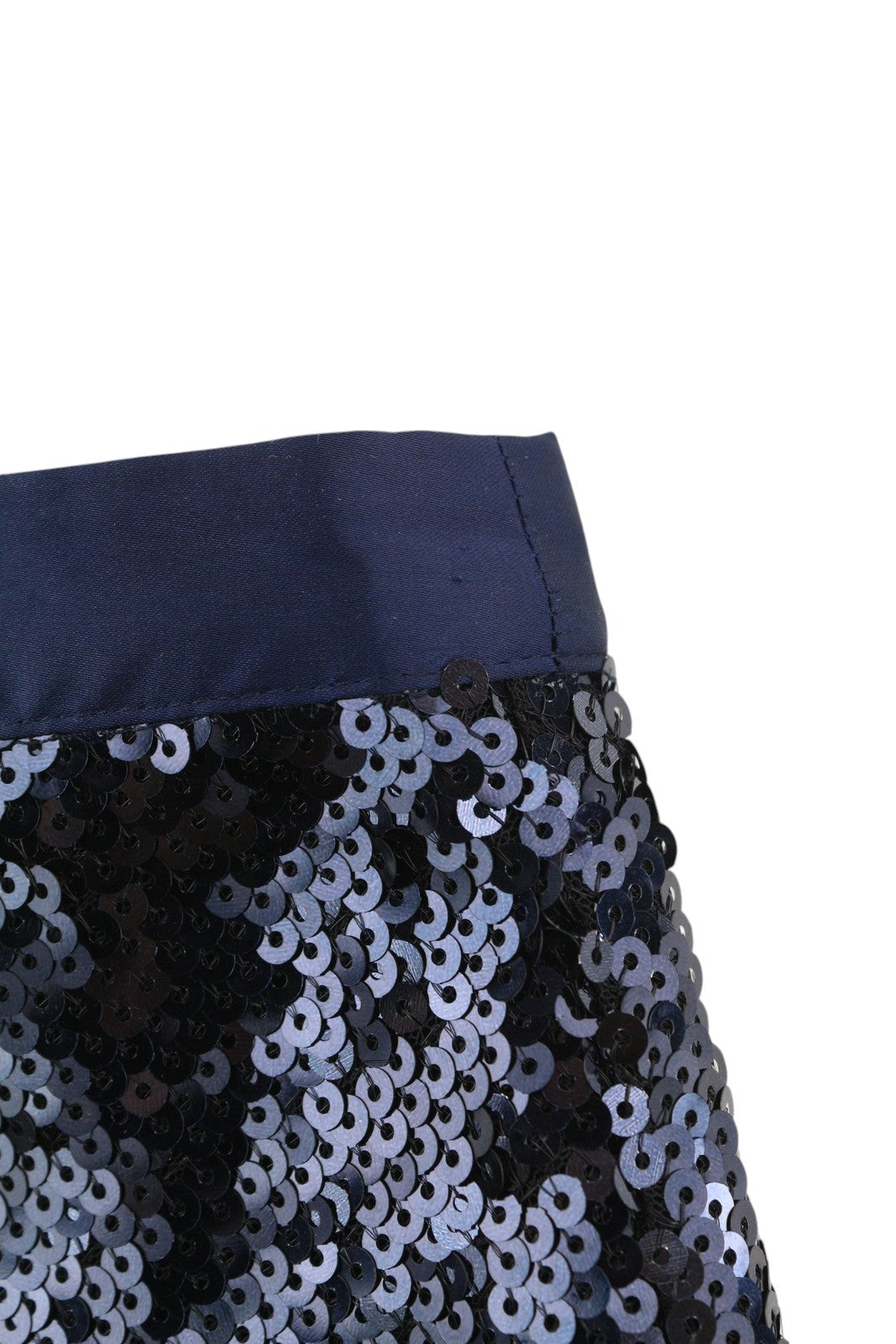 GANT Ilgas Blizgantis Moteriškas Sijonas su Užtrauktuku ir Pamušalu, Tamsiai Mėlynas, Blizgus, Prigludusi, EU34 