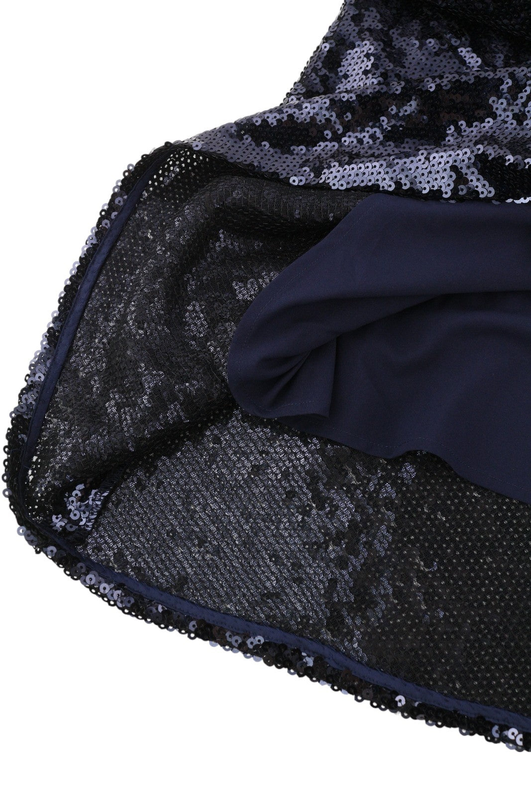 GANT Ilgas Blizgantis Moteriškas Sijonas su Užtrauktuku ir Pamušalu, Tamsiai Mėlynas, Blizgus, Prigludusi, EU34 