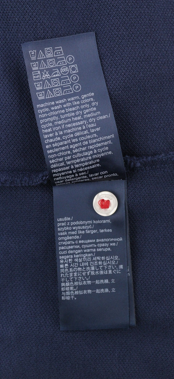 TOMMY HILFIGER Tipped SL mėlyni vyriški marškinėliai XS dydžio, ekologiškos medvilnės, plono kirpimo polo marškinėliai, rekomenduojama kaina – 80 € 