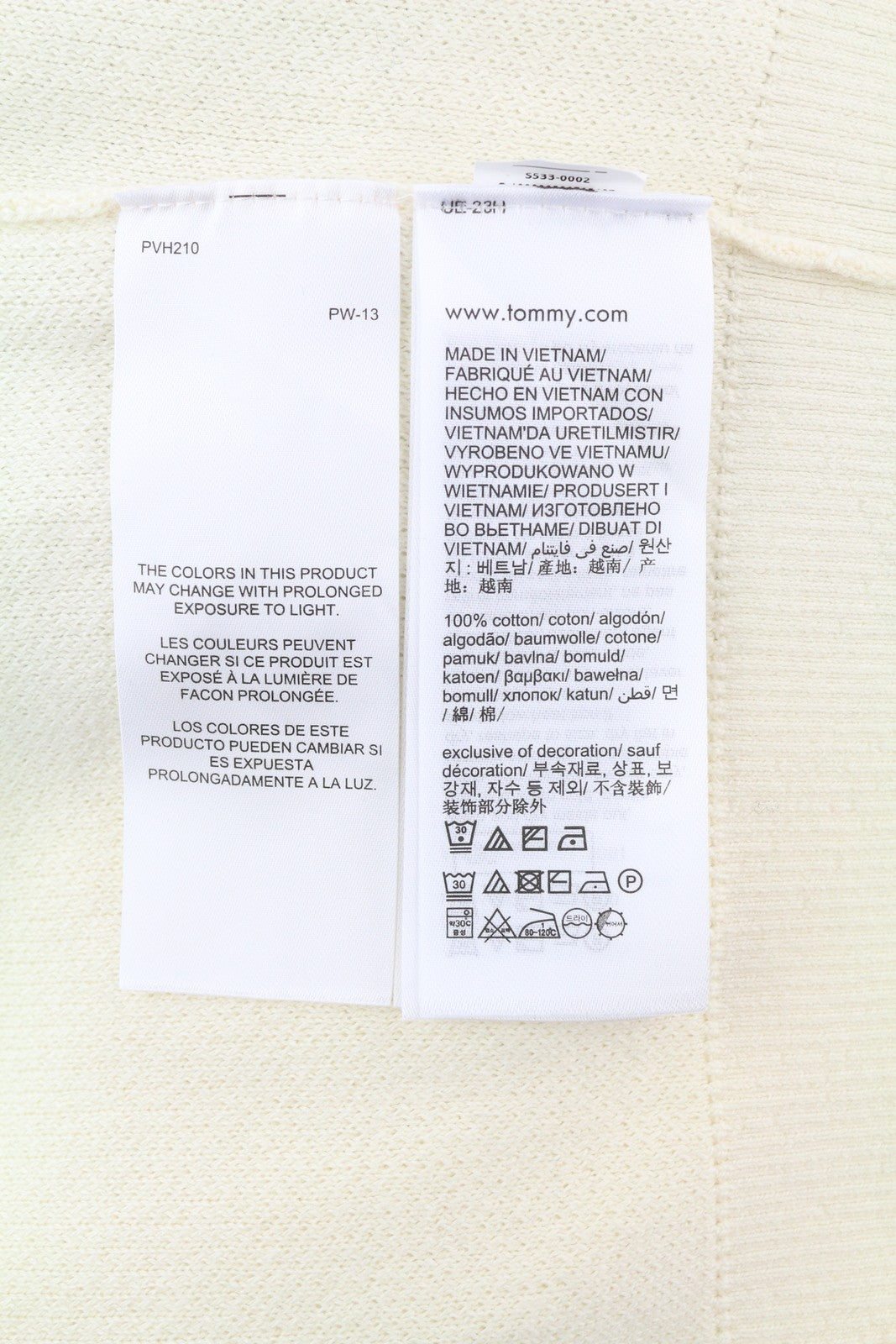 TOMMY HILFIGER Monotype vyriškas megztinis S dydžio megztinis su apvalia kaklu, tvirtai megztas logotipas, smėlio spalvos 