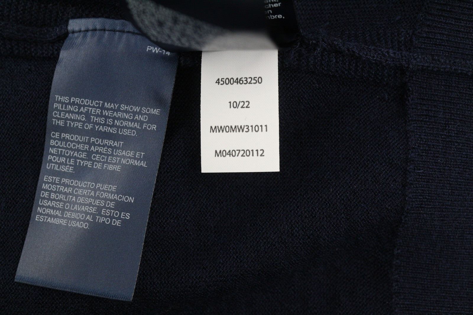 TOMMY HILFIGER prabangus vilnonis šilkinis vyriškas megztinis M tamsiai mėlynas megztinis su apvalia kaklu