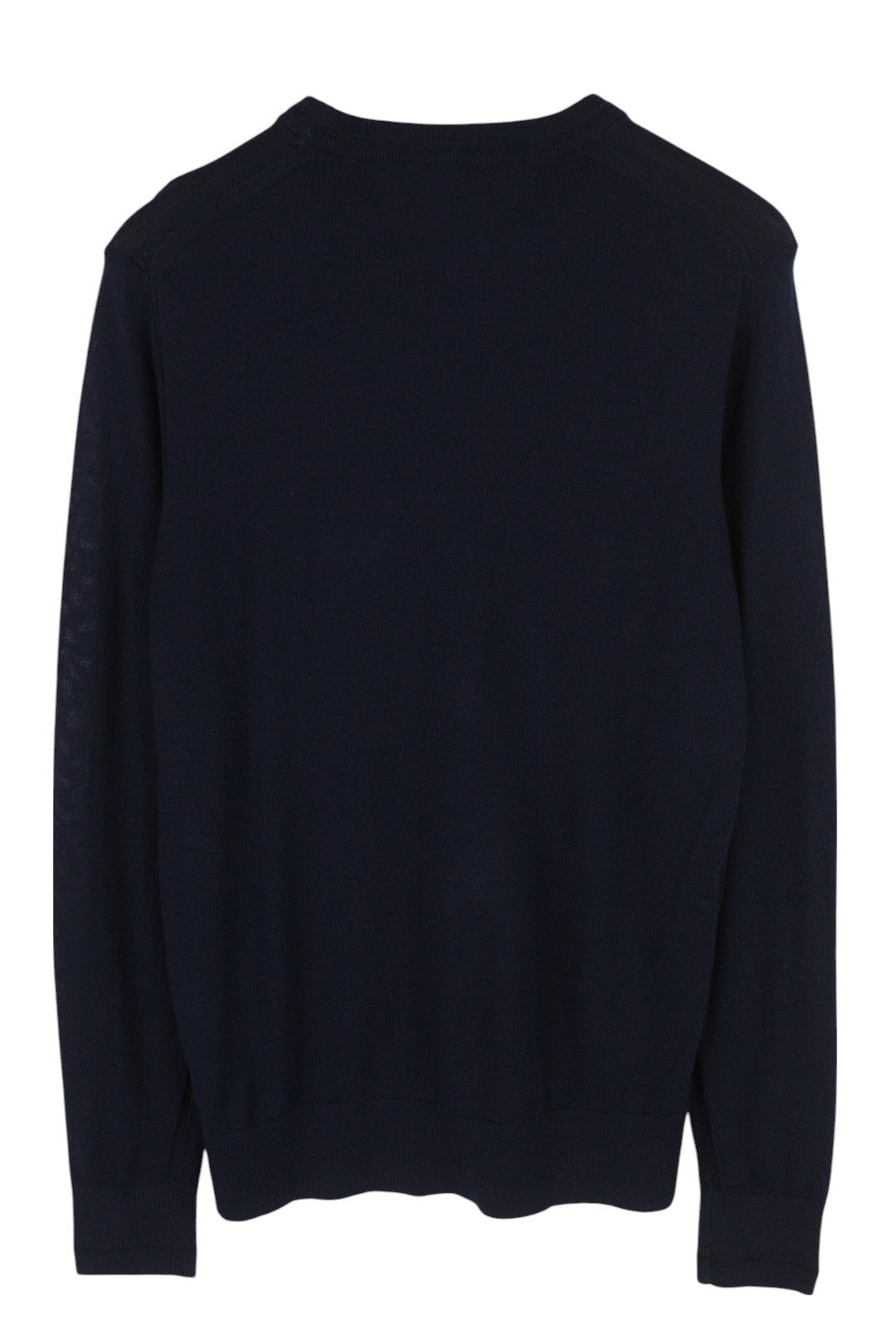 TOMMY HILFIGER prabangus vilnonis šilkinis vyriškas megztinis M tamsiai mėlynas megztinis su apvalia kaklu