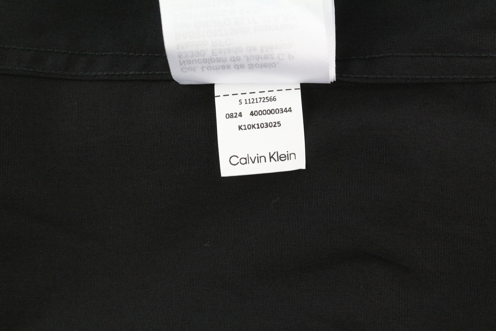 CALVIN KLEIN Poplin Stretch Slim vyriški formalūs marškinėliai 43 / 17 XL juodi sagų išskleidimai 
