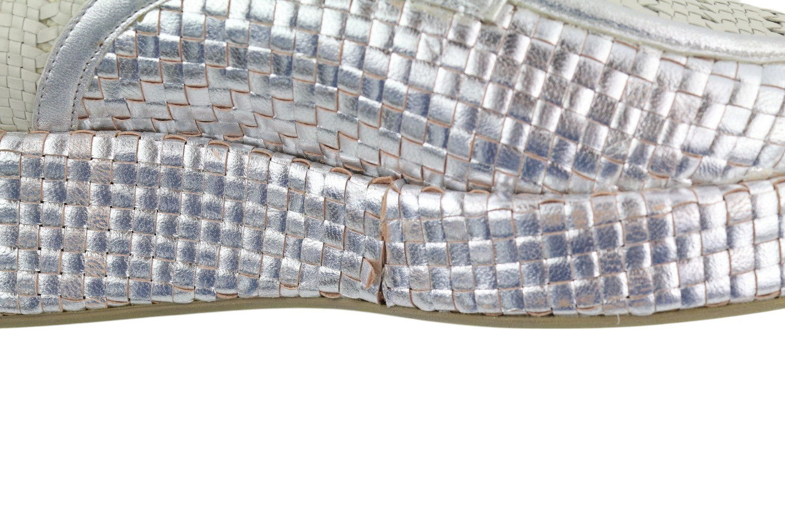 EMPORIO ARMANI X3C140 moteriški bateliai, 37 dydžio, blizgantys sidabriniai, suvarstomi platforma. 