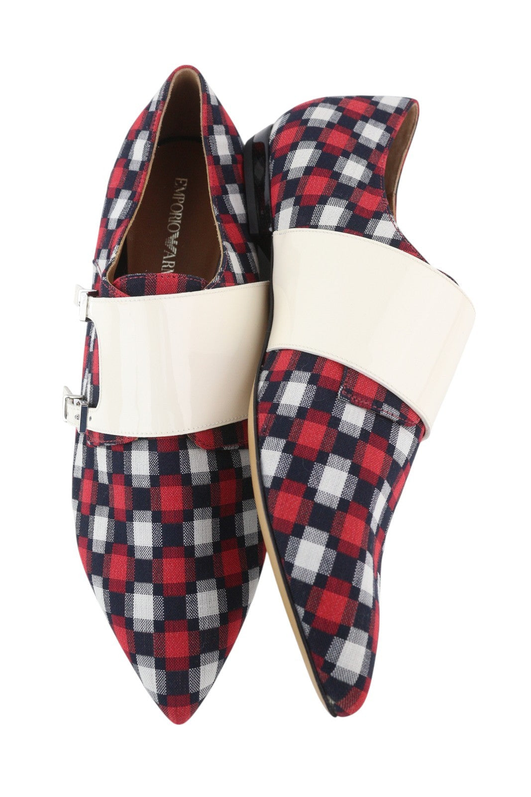 EMPORIO ARMANI X3L037 moteriški bateliai EU37 įvairiaspalviai su dviguba vienuolio detale languoti 