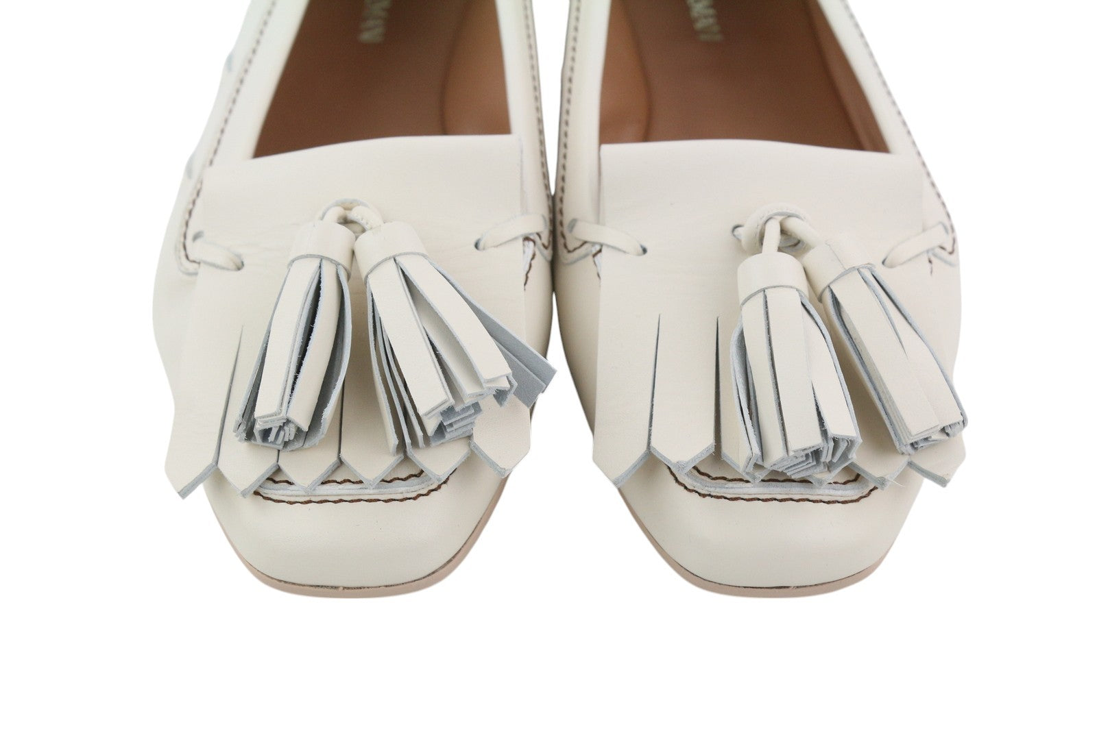 EMPORIO ARMANI X3B043 moteriški bateliai be kulno, EU37, balerinos su blauzdomis iki kulno, rekomenduojama kaina – 289 € 