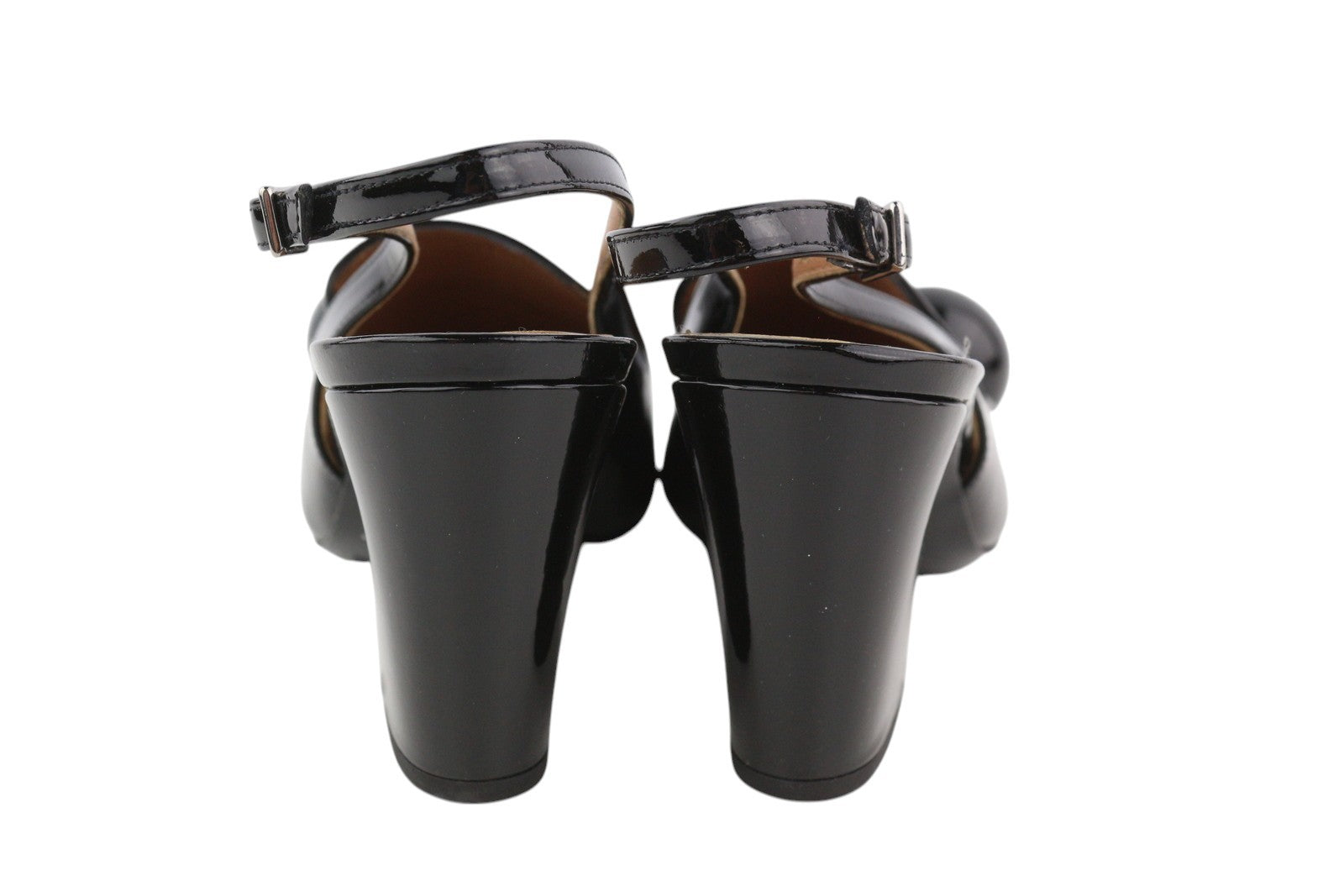 EMPORIO ARMANI X3F134 moteriški aukštakulniai EU37 juodos lakuotos odos smailios nosies sagtimi 