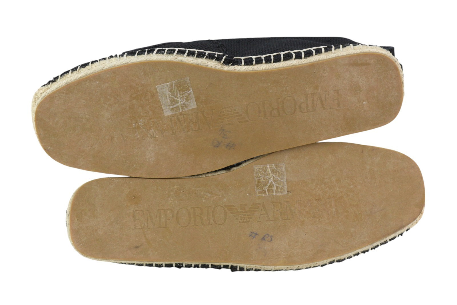 EMPORIO ARMANI X4S023 vyriški batai, EU43, juodi, užsegami, espadriliai su lopais, rekomenduojama kaina – 269 € 