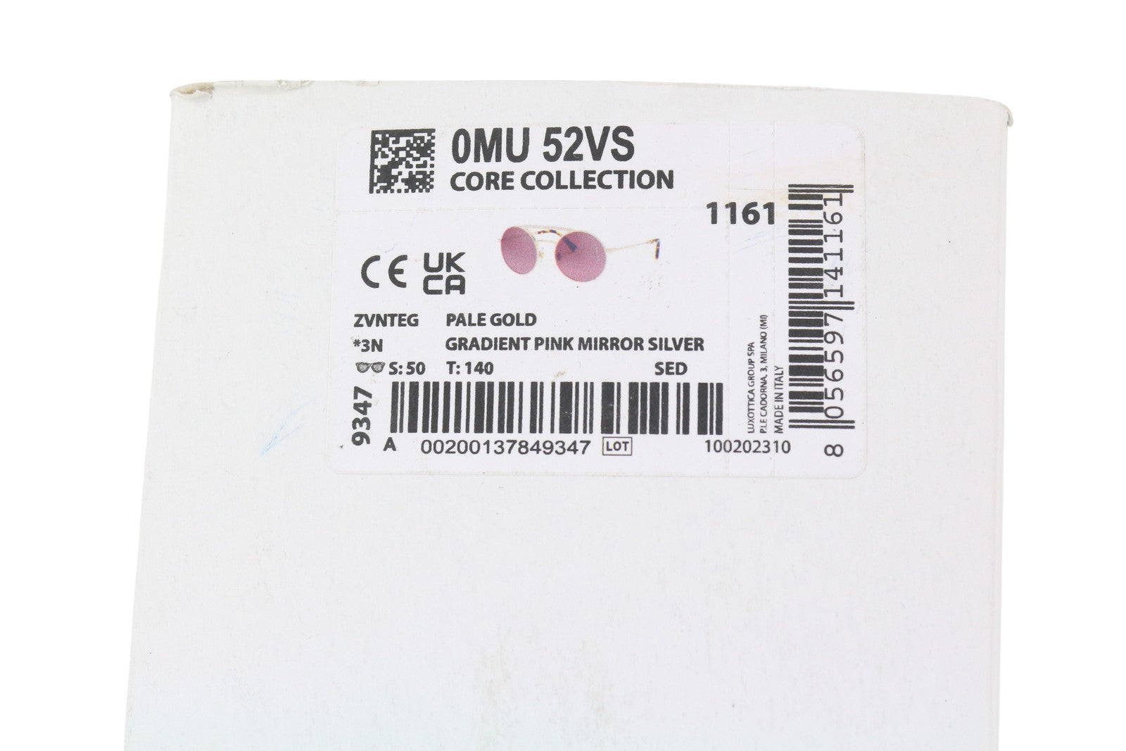 MIU MIU 52V moteriški akiniai nuo saulės OS ovalo formos su blizgančiais aukso spalvos rėmeliais ir cirkoniais. RMK 310 € 