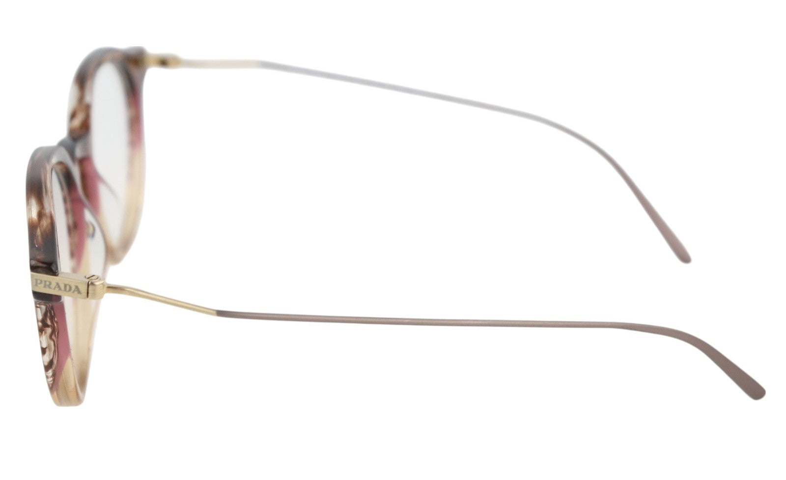 PRADA 0PR06YV vyriški akiniai nuo saulės su rudais raštuotais ovalo formos lęšiais ir logotipu, rekomenduojama kaina – 431 € 