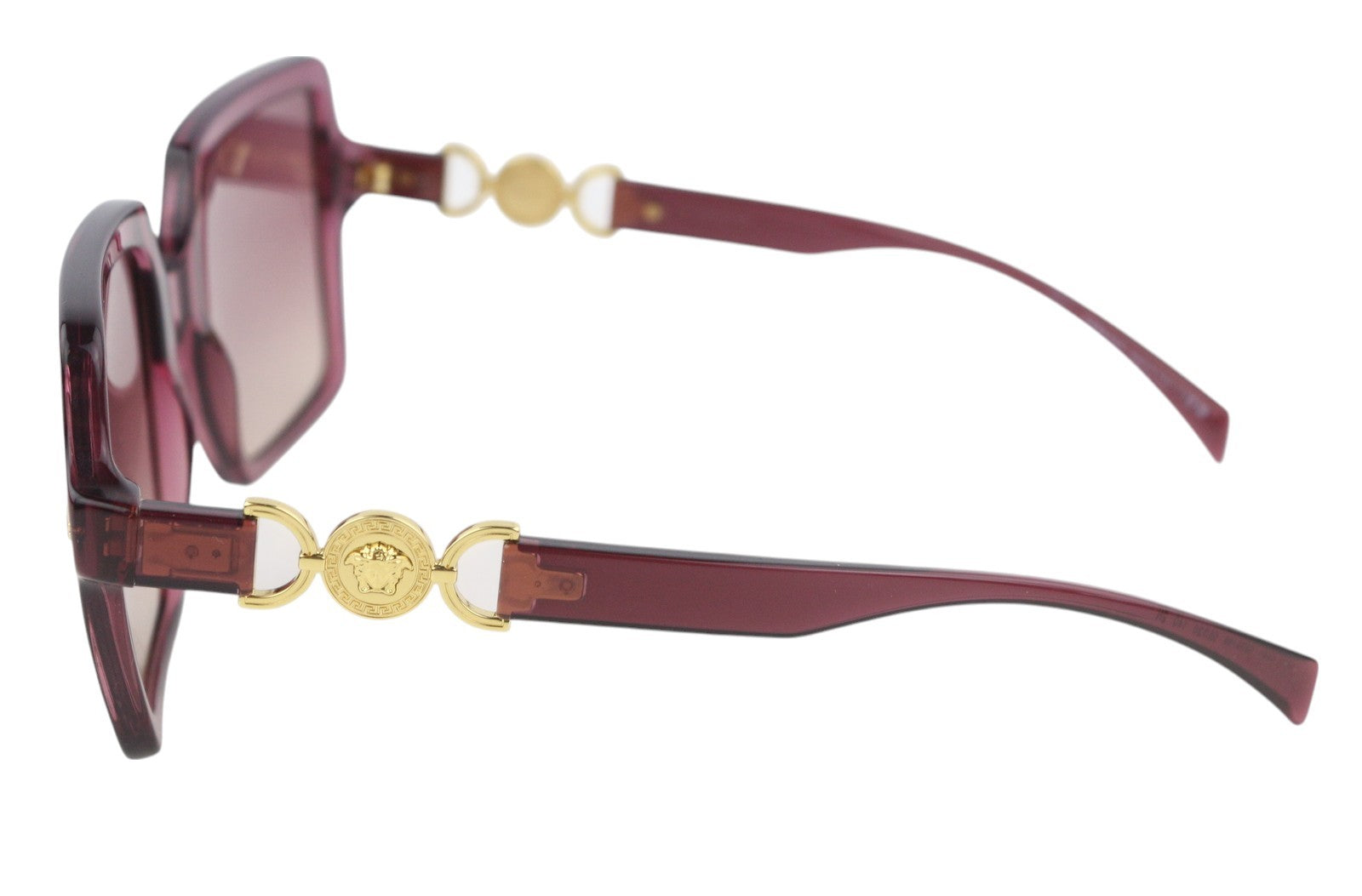 VERSACE 4441 moteriški akiniai nuo saulės OS Square permatomi violetiniai laisvalaikio logotipas RMK 249 € 