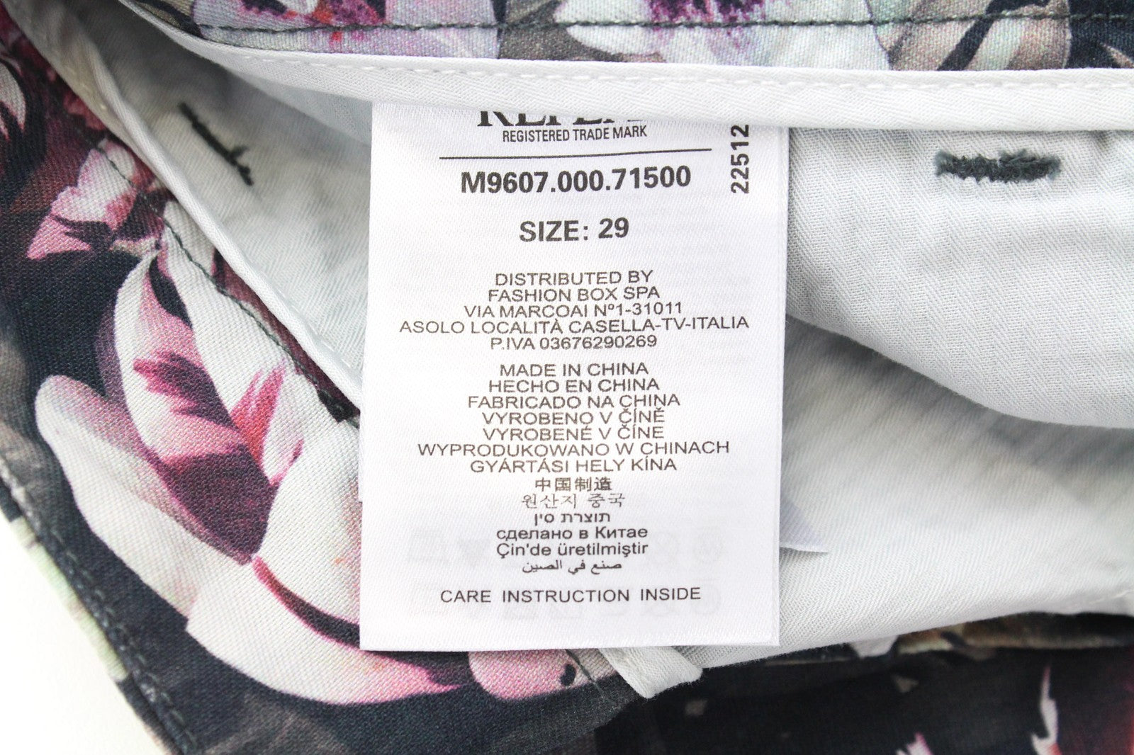 REPLAY vyriški šortai W29 su gėlių raštu, juodi, medvilniniai, su užtrauktuku, netamprūs melanžo rašto... 