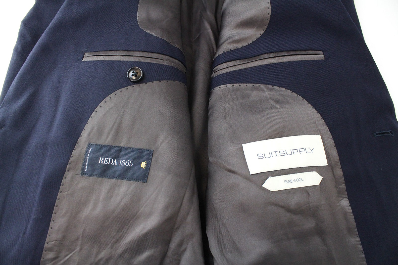 SUITSUPPLY Napoli Blazer UK38R Navy Wool Double Vent Lined Men's Formal Look