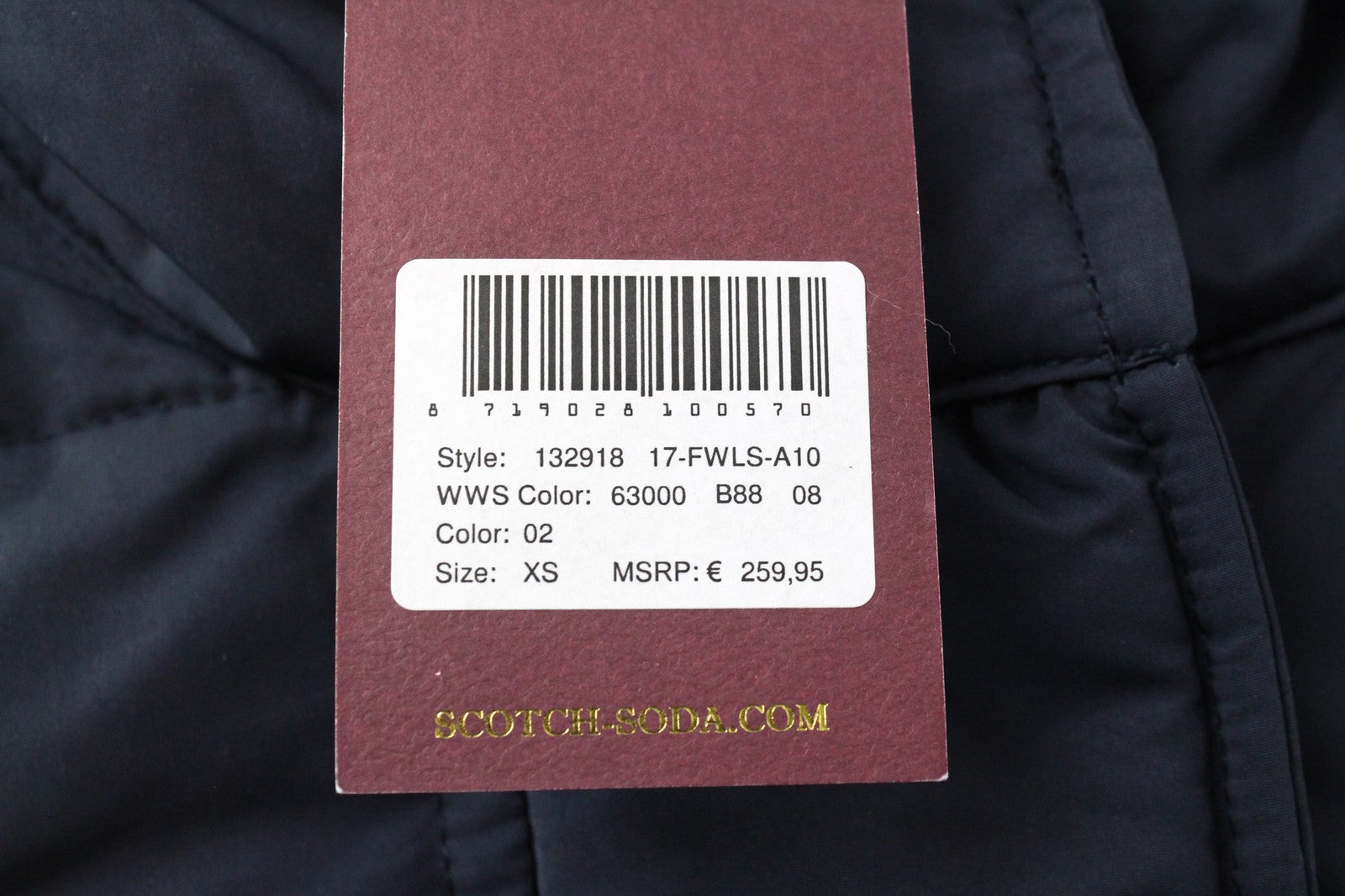 MAISON SCOTCH moteriška XS dydžio mėlyna dygsniuota dirbtinio kailio pūsta striukė su gobtuvu ir pamušalu 