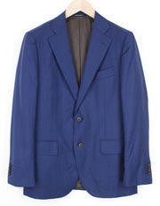 SUITSUPPLY Lazio vyriškas švarkas UK40R plonas mėlynas S110s languotas vilnonis klasikinis švarkas 