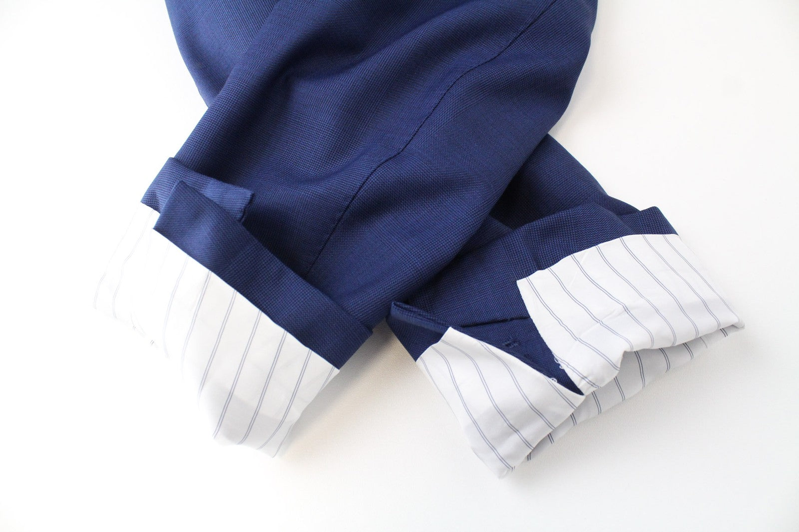 SUITSUPPLY Lazio vyriškas švarkas UK40R plonas mėlynas S110s languotas vilnonis klasikinis švarkas 