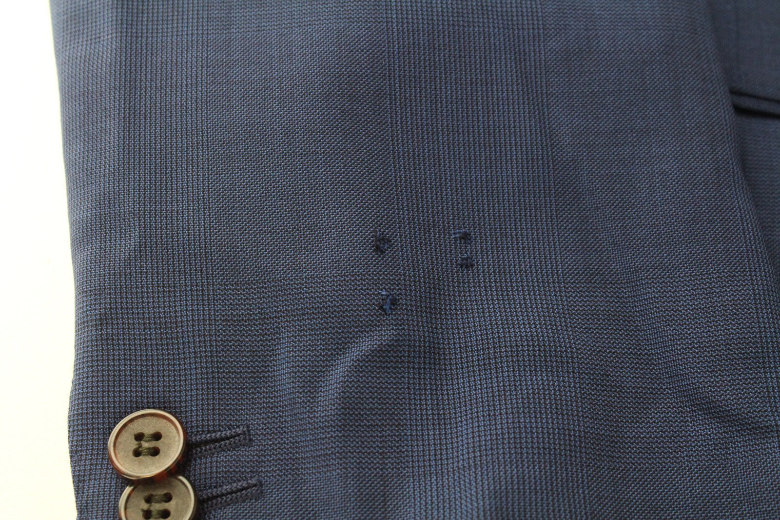 SUITSUPPLY Lazio vyriškas švarkas UK40R plonas mėlynas S110s languotas vilnonis klasikinis švarkas 