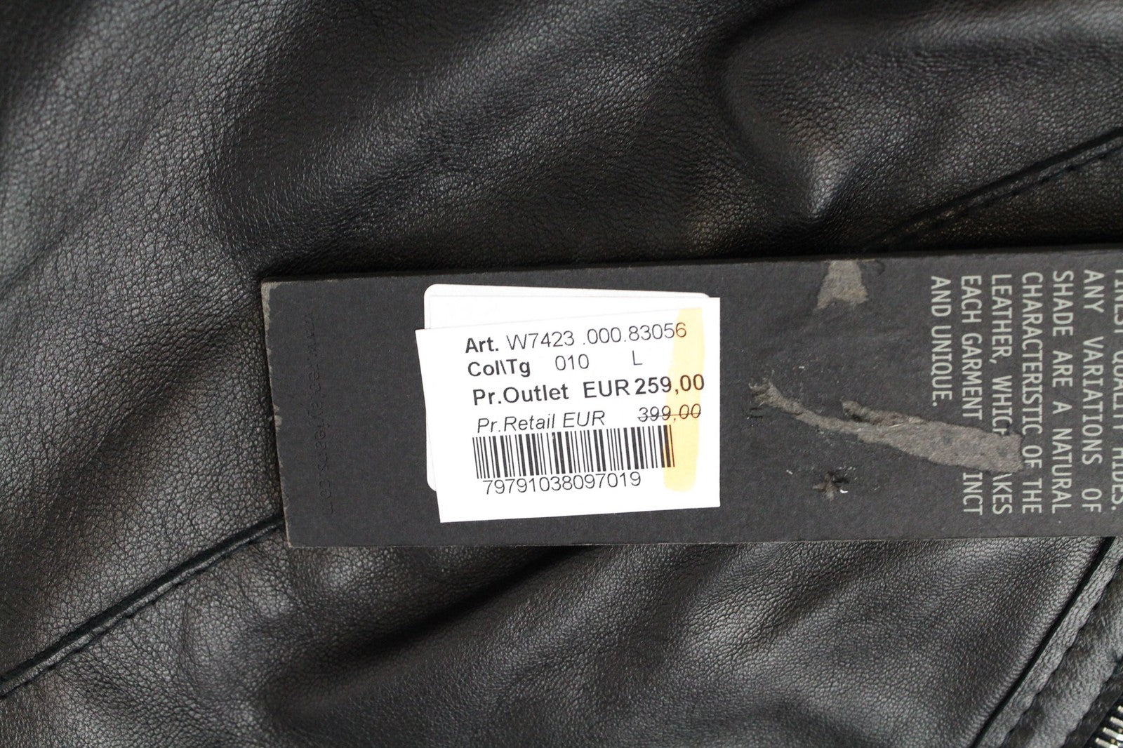 REPLAY moteriška motociklininko striukė L, juoda, užtraukiama, trumpa, su avikailio pamušalu 