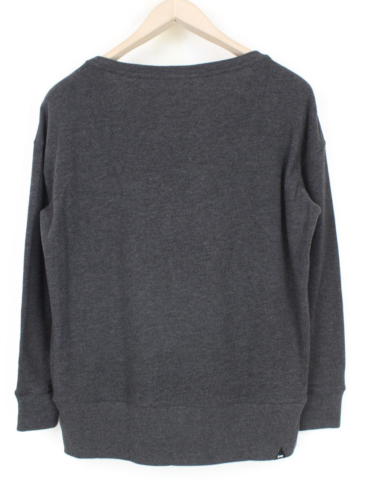 DENHAM Showa moteriškas megztinis XS spalvos, tamsiai pilkas, V formos iškirpte, melanžo spalvos, tamprus megztinis 