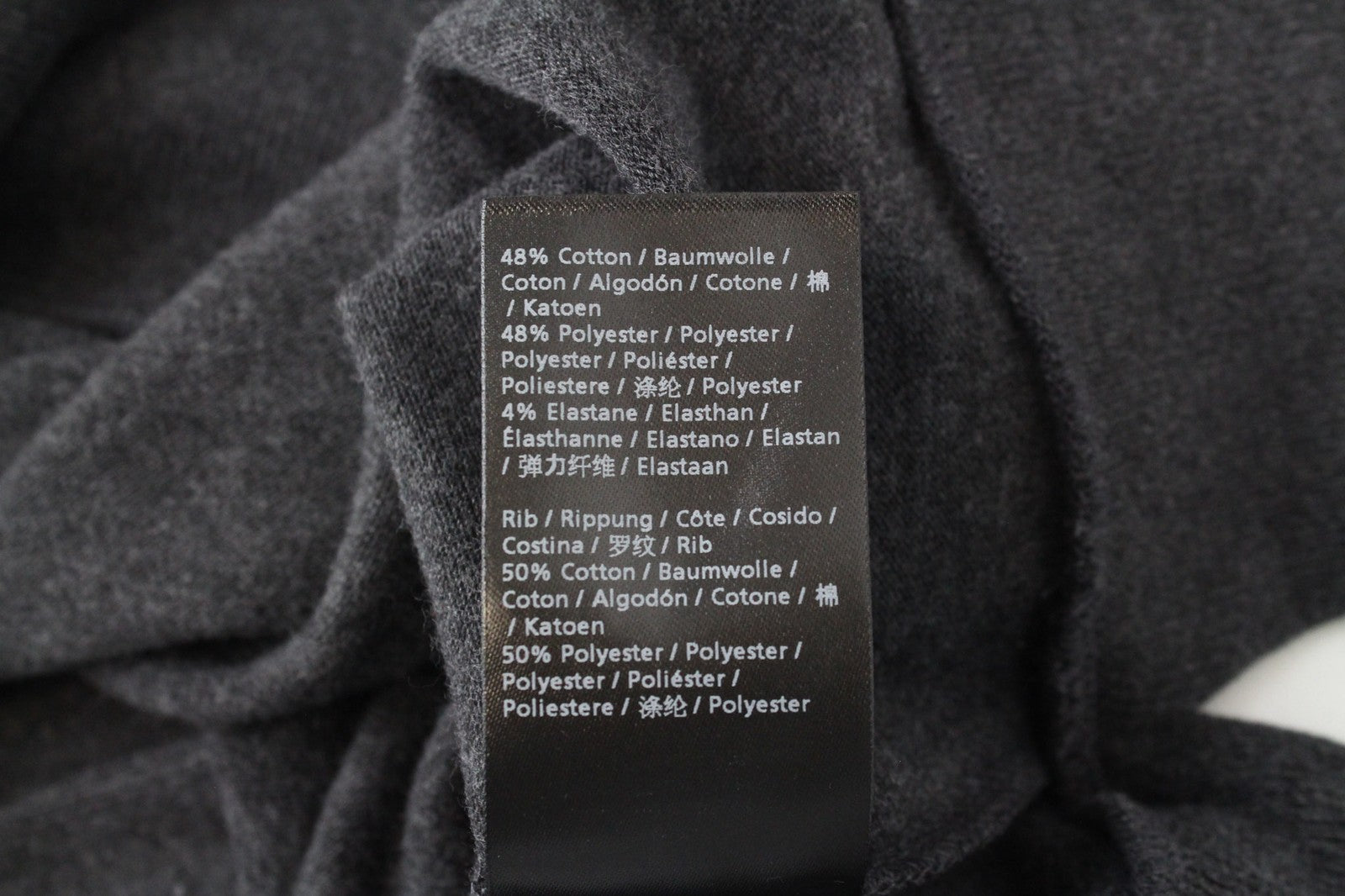 DENHAM Showa moteriškas megztinis XS spalvos, tamsiai pilkas, V formos iškirpte, melanžo spalvos, tamprus megztinis 