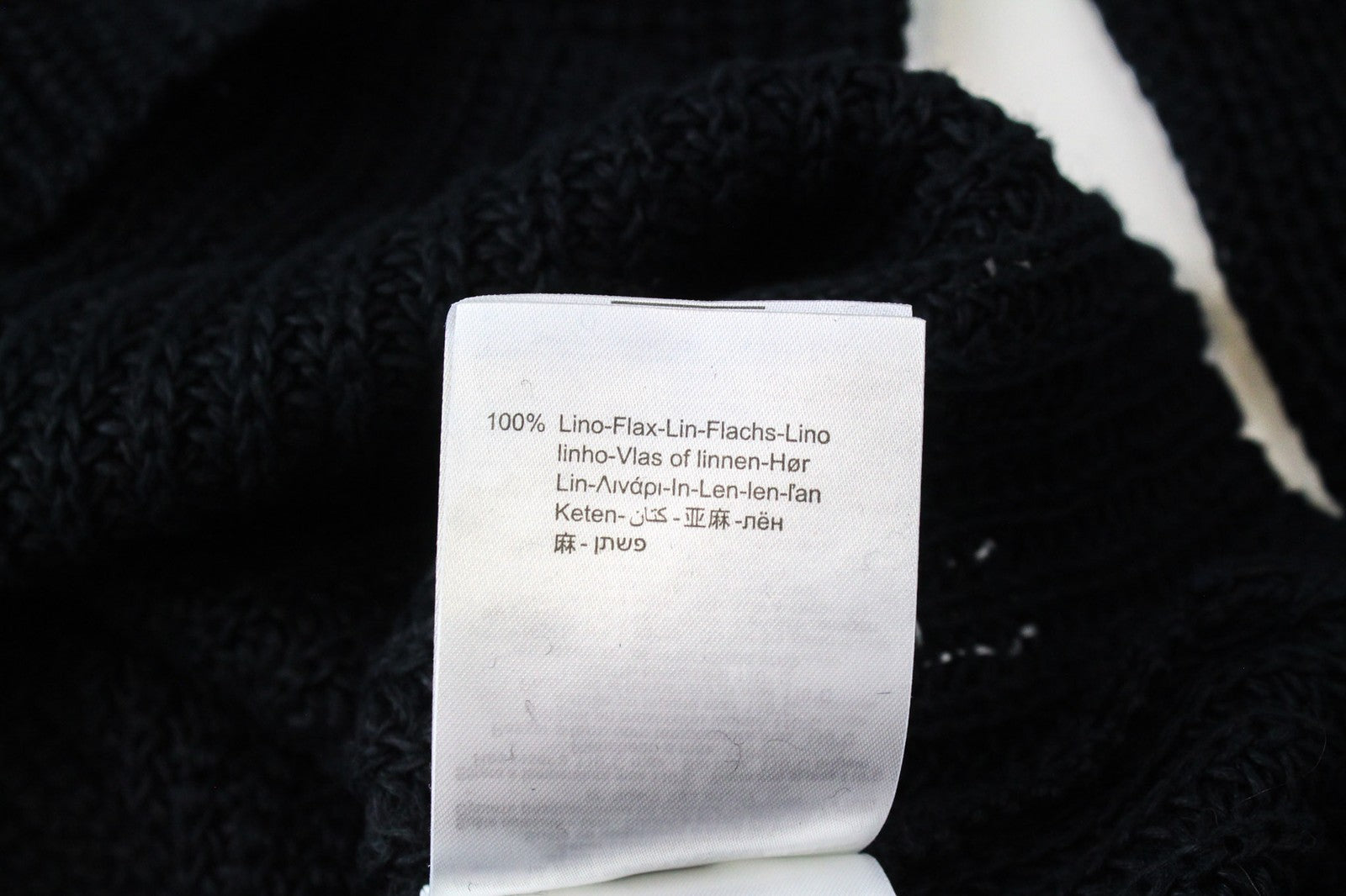 REPLAY moteriškas megztinis M, juodas, storai briaunotas, lininis megztinis apvalia kaklo apykakle 