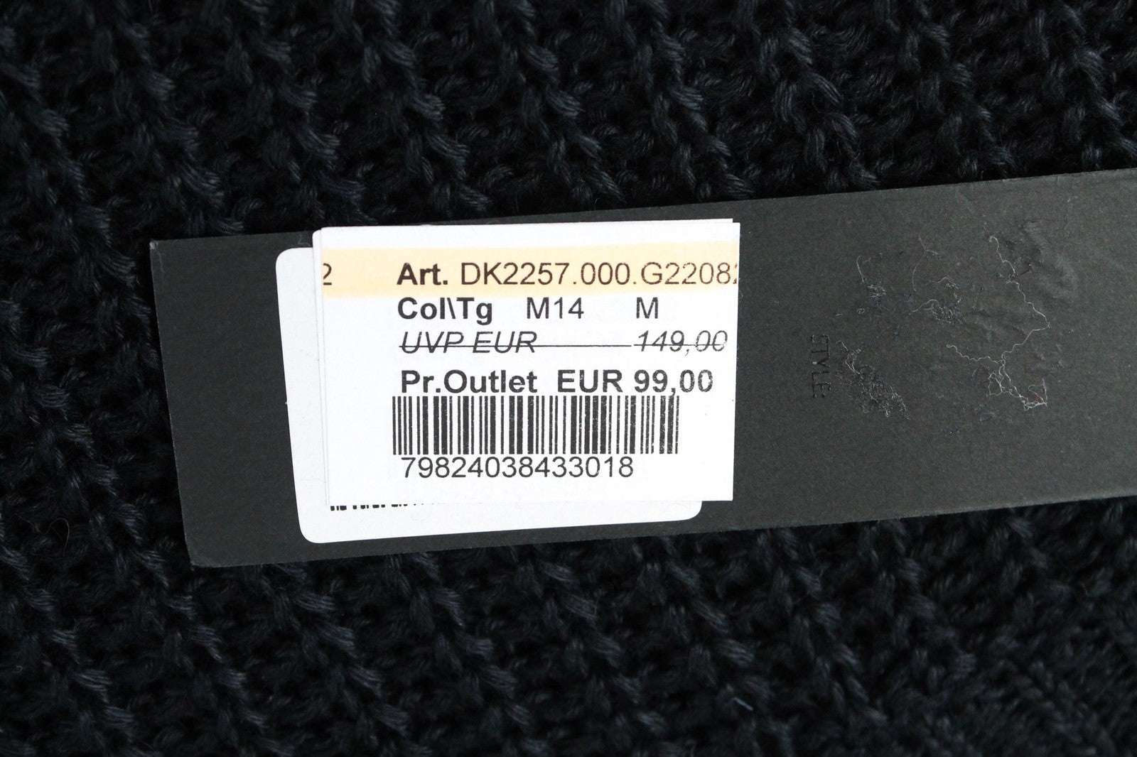 REPLAY moteriškas megztinis M, juodas, storai briaunotas, lininis megztinis apvalia kaklo apykakle 