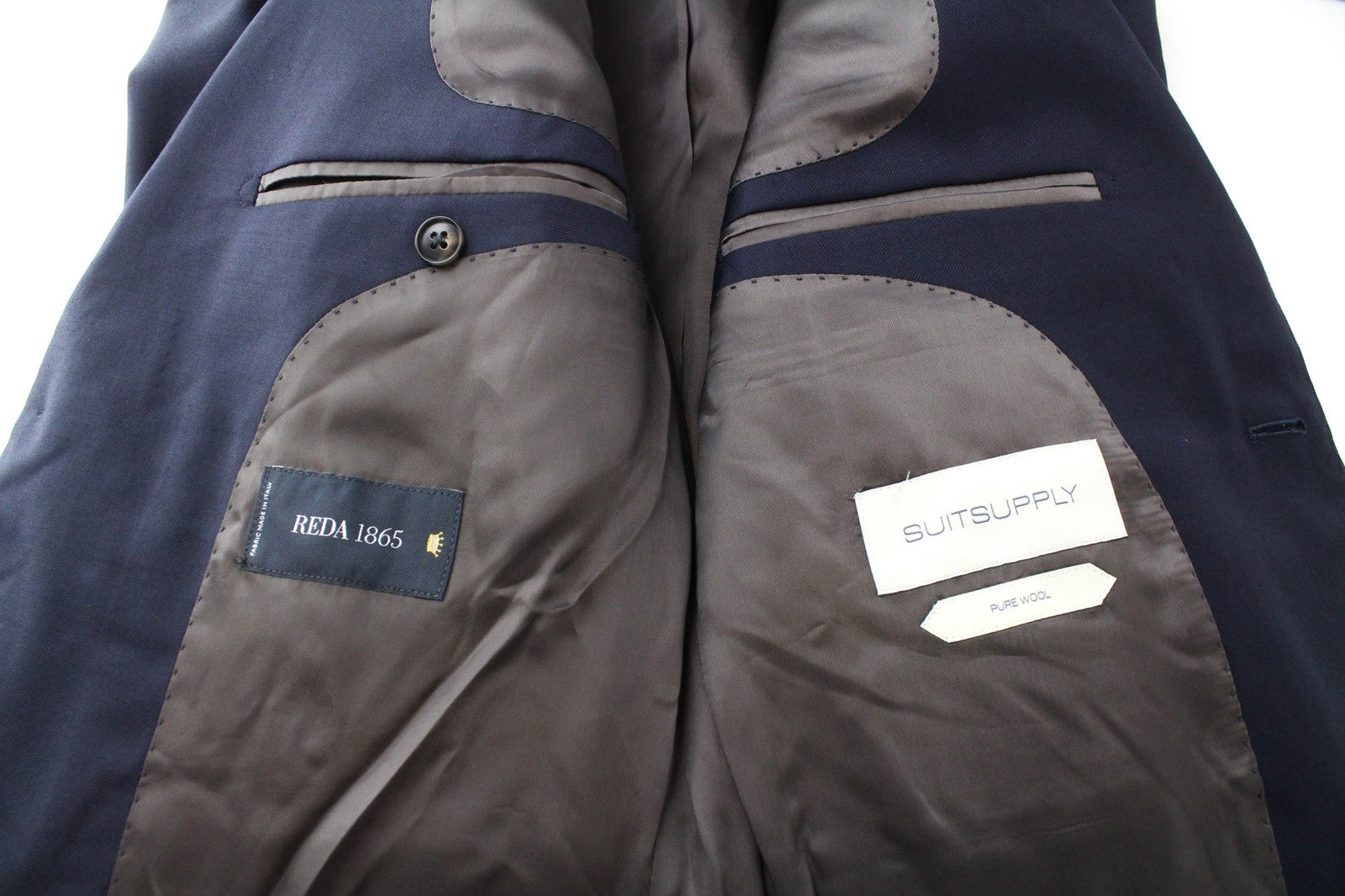 SUITSUPPLY Napoli Suit UK36R Men's Blue Wool 2-Piece Classic Twill Look