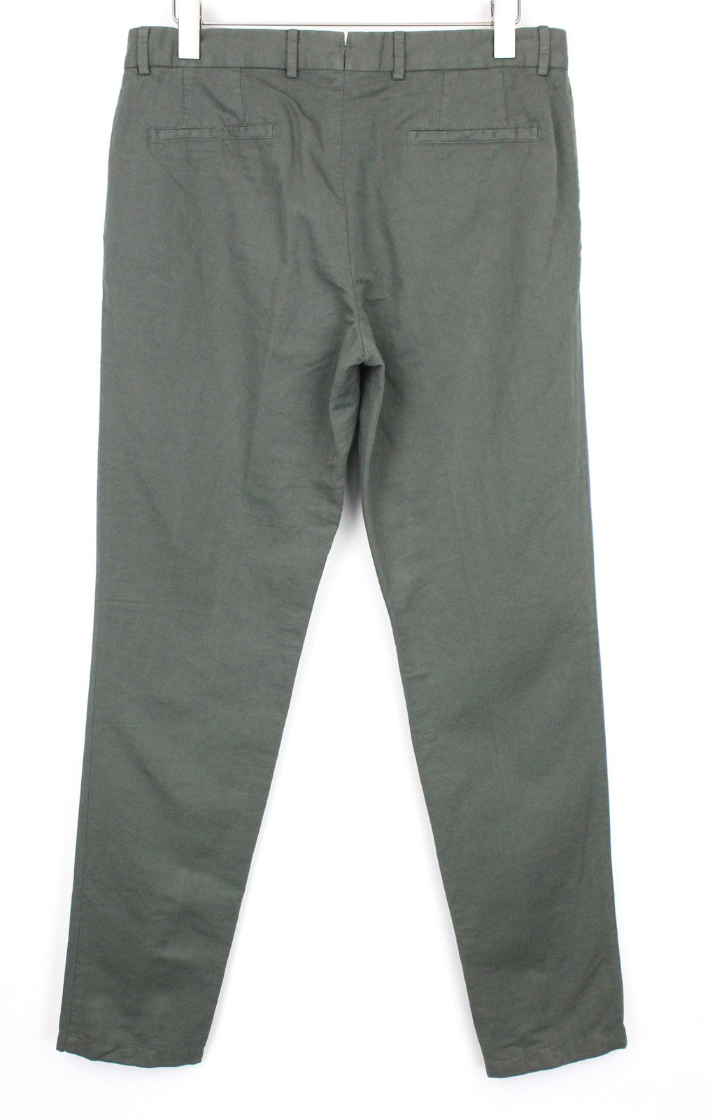 SUITSUPPLY Campo UK36R Men's Pleated Trousers Green Linen Cotton Formal