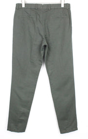 SUITSUPPLY Campo UK36R Men's Pleated Trousers Green Linen Cotton Formal