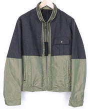 JOHN RICHMOND vyriška striukė 52 žalia medvilninė lininė striukė su užtrauktuku, lengva 