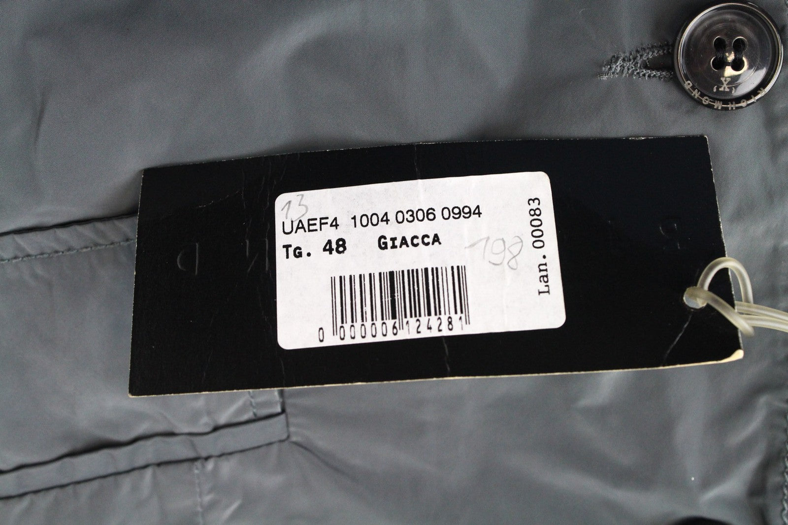 RICHMOND vyriška striukė IT48 pilka su dviem sagomis, be pamušalo, dizainerio lengva 