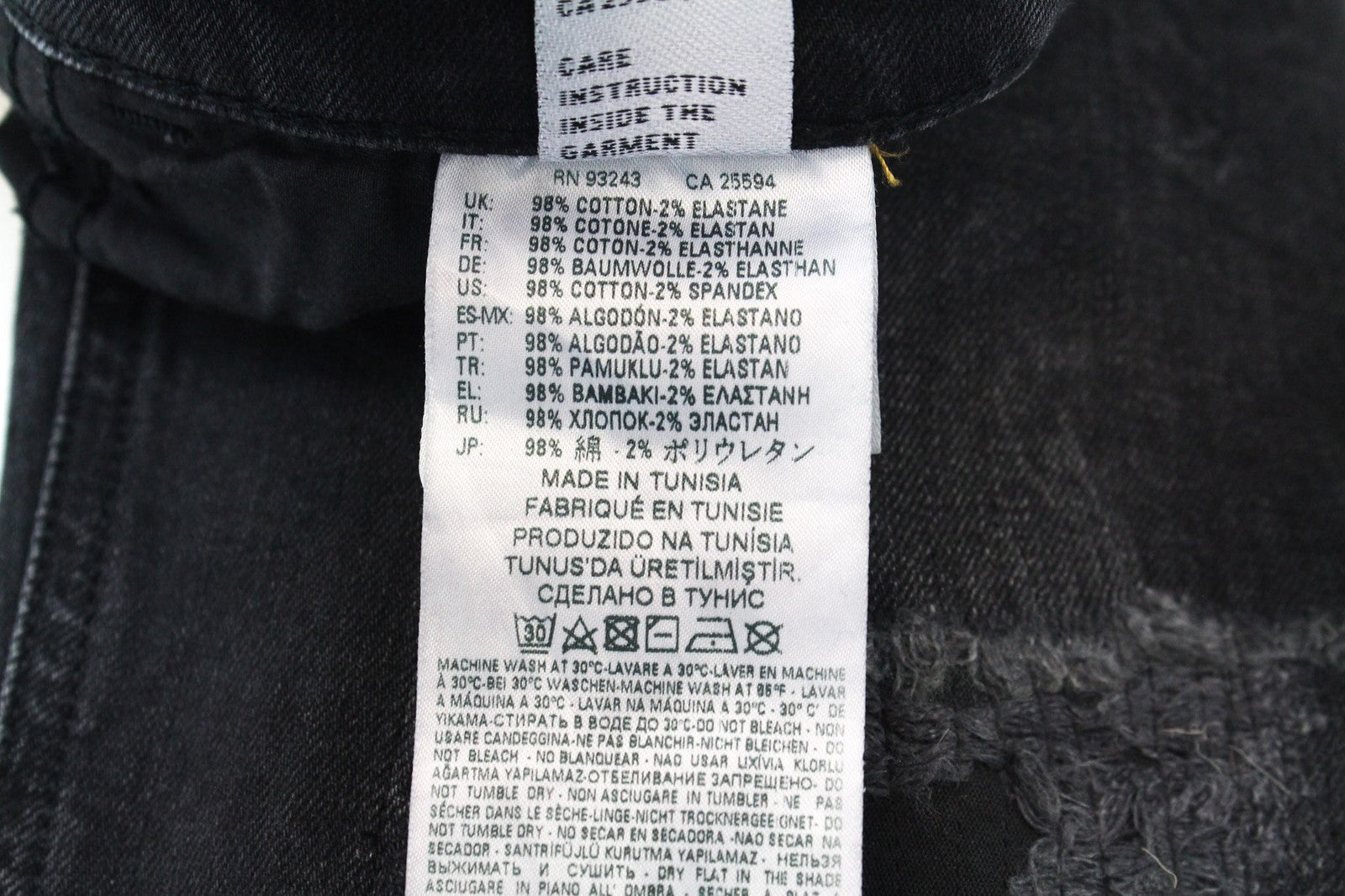 DIESEL D-Eetar 069DV vyriški džinsai W29/L32 juodi, siaurėjantys, tamprūs, dirbtinio audinio 