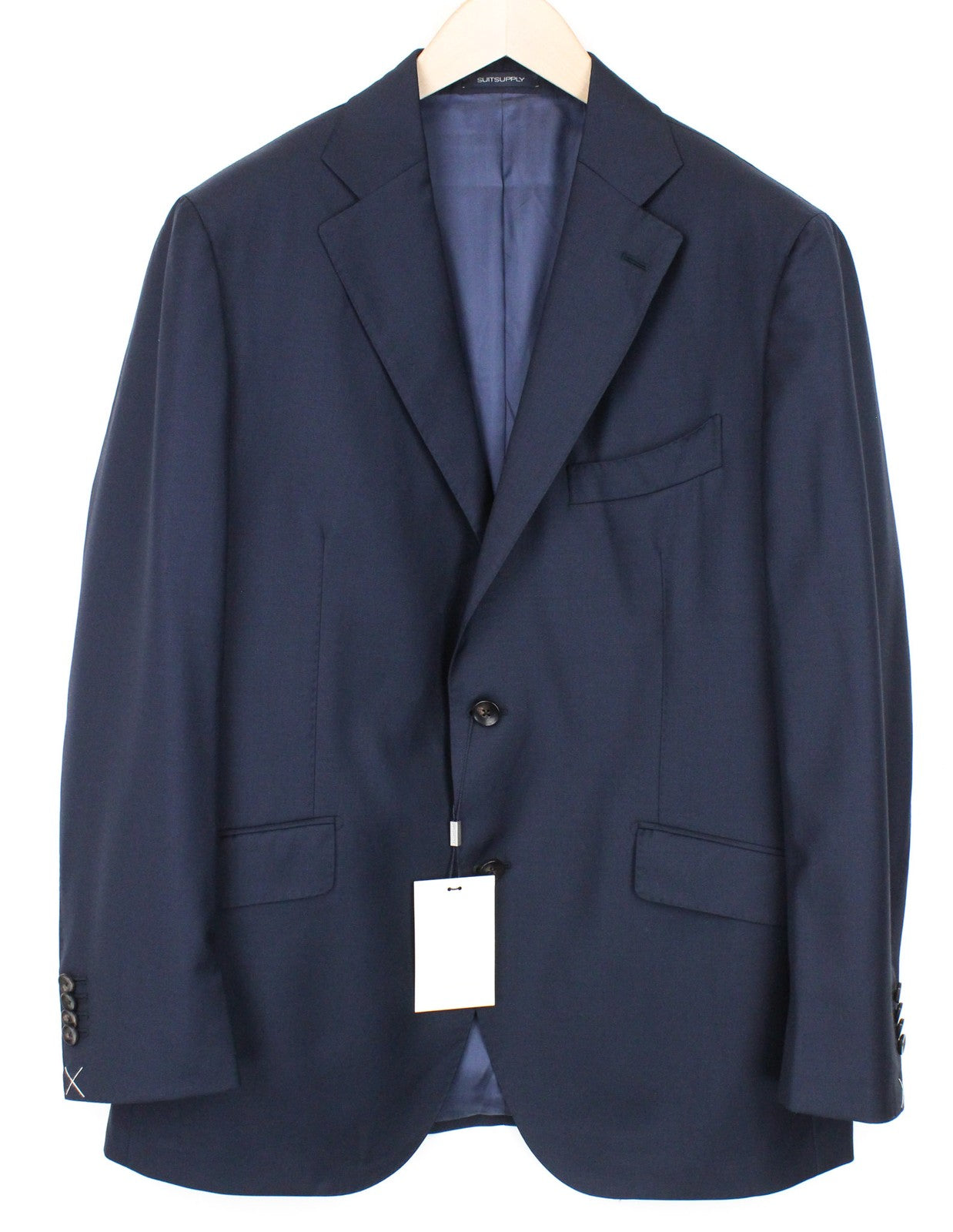 SUITSUPPLY La Spalla UK46S Men's Blue Wool Suit 2Pc Classic Single-Breasted