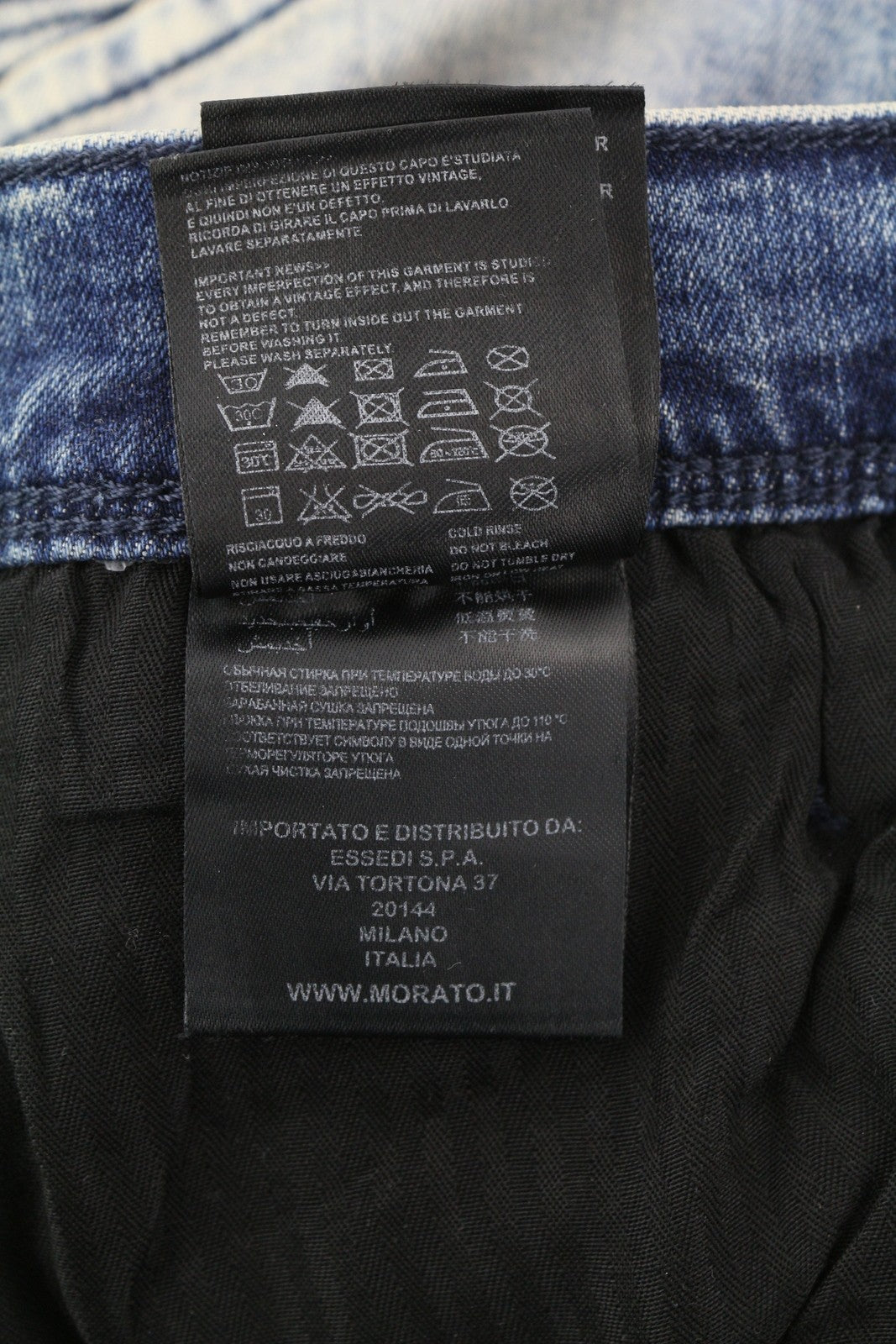 ANTONY MORATO Racer vyriški džinsai W28, skalbtos mėlynos spalvos, itin aptempti, tamprūs, su užtrauktuku, FY 