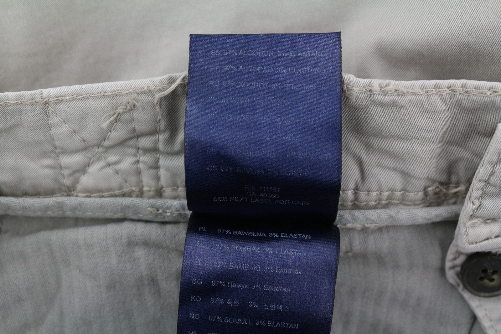 ANTONY MORATO Prince vyriškos kelnės W32 smėlio spalvos chino laisvo kirpimo su sagomis ir šviesiomis spalvomis