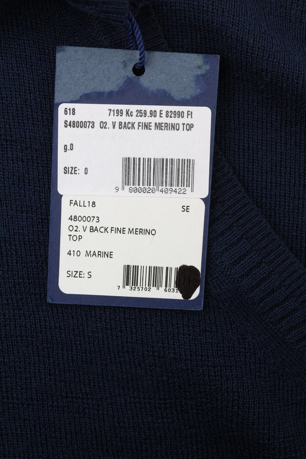 GANT V Back Fine Merino moteriškas megztinis S dydžio tamsiai mėlynas megztinis su dideliu dydžiu 