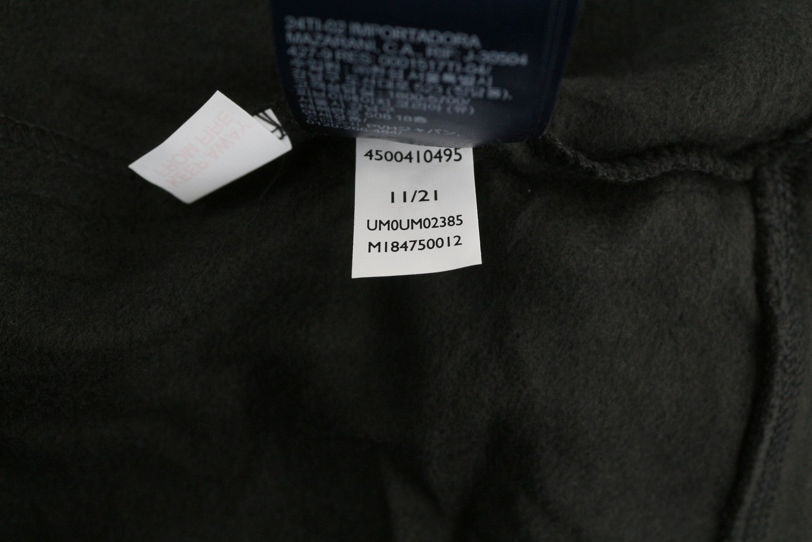 TOMMY HILFIGER OH vyriška palaidinė su gobtuvu ir M formos megztiniu. Juoda priekinė logotipo pižama su miego apdangalu. 