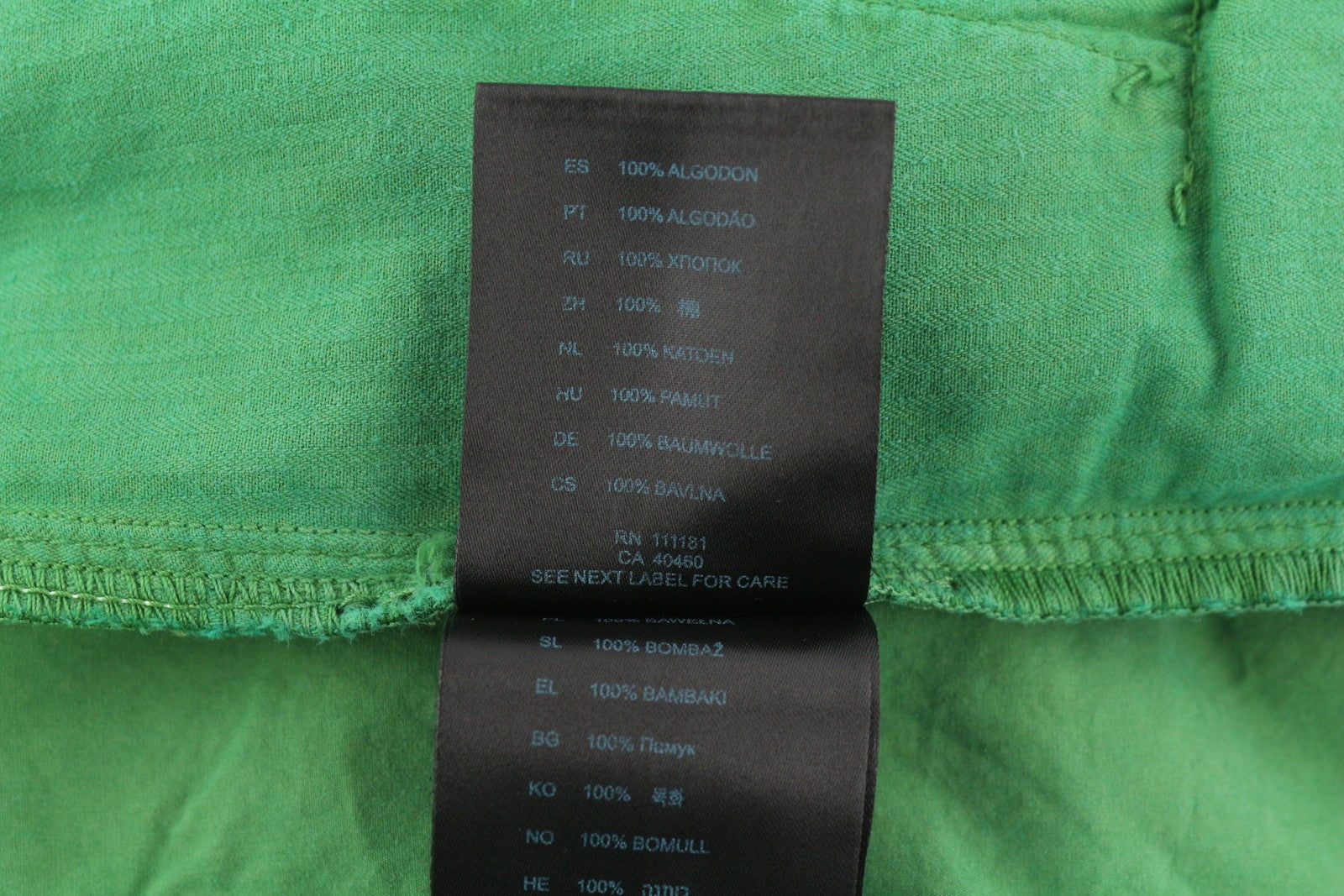 ANTONY MORATO vyriškos kelnės W36 žalios su raišteliu, elastingu juosmeniu, įprasto kirpimo logotipu 