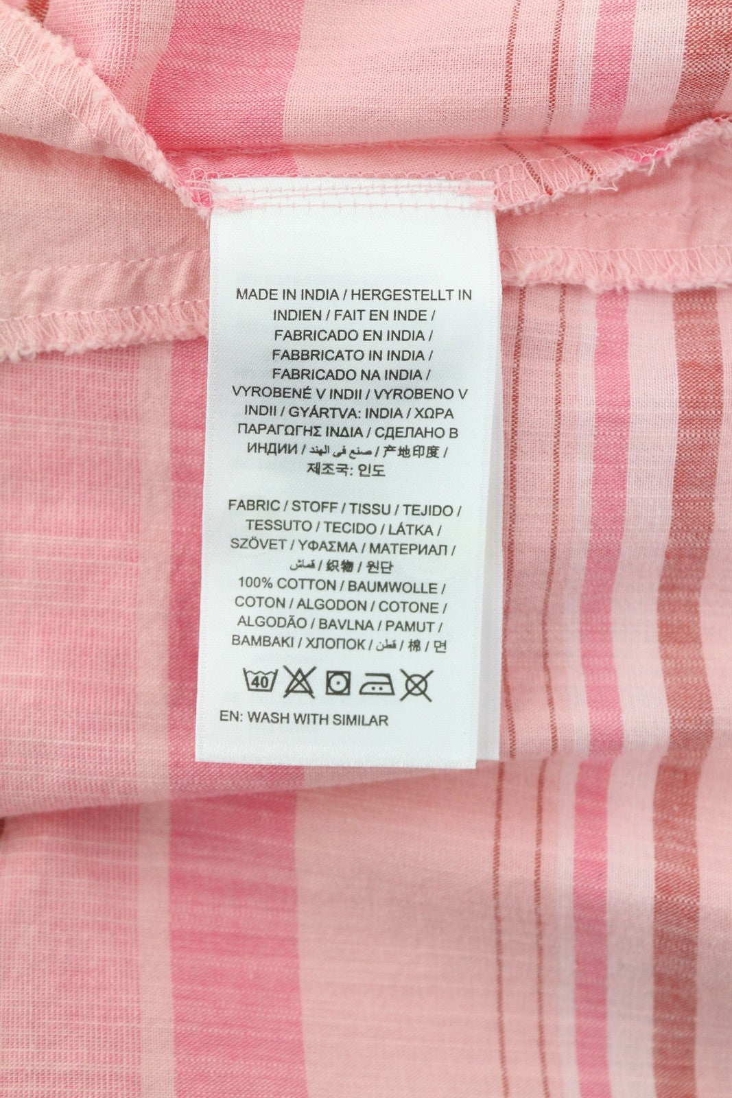 GANT „Placed Slub Stripe“ ilgi moteriški marškinėliai, 36 dydžio, violetiniai, su sagomis užsegama platėjančia apykakle 