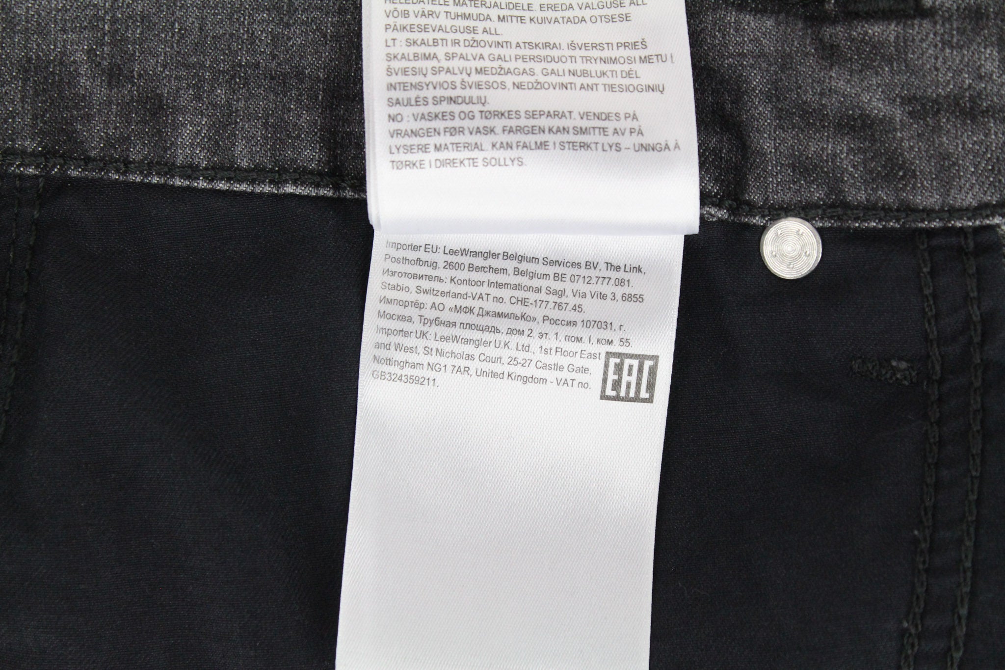 LEE Rider vyriški W33/L30 pilki skalbto džinso tamprūs džinsai, ploni, laisvalaikio stiliaus 