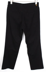 RICHMOND Men's Trousers 48 Black Cotton Casual Stretch Pleated Front