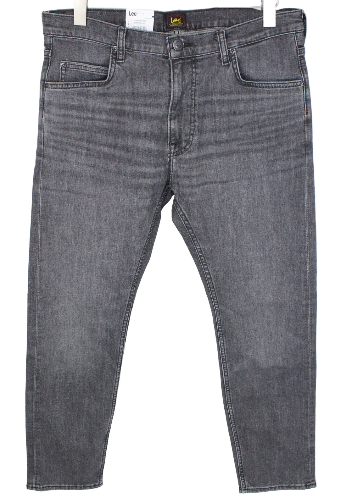 LEE Rider vyriški W33/L32 pilki išblukinti tamprūs ploni medvilniniai džinsai su 5 kišenėmis 