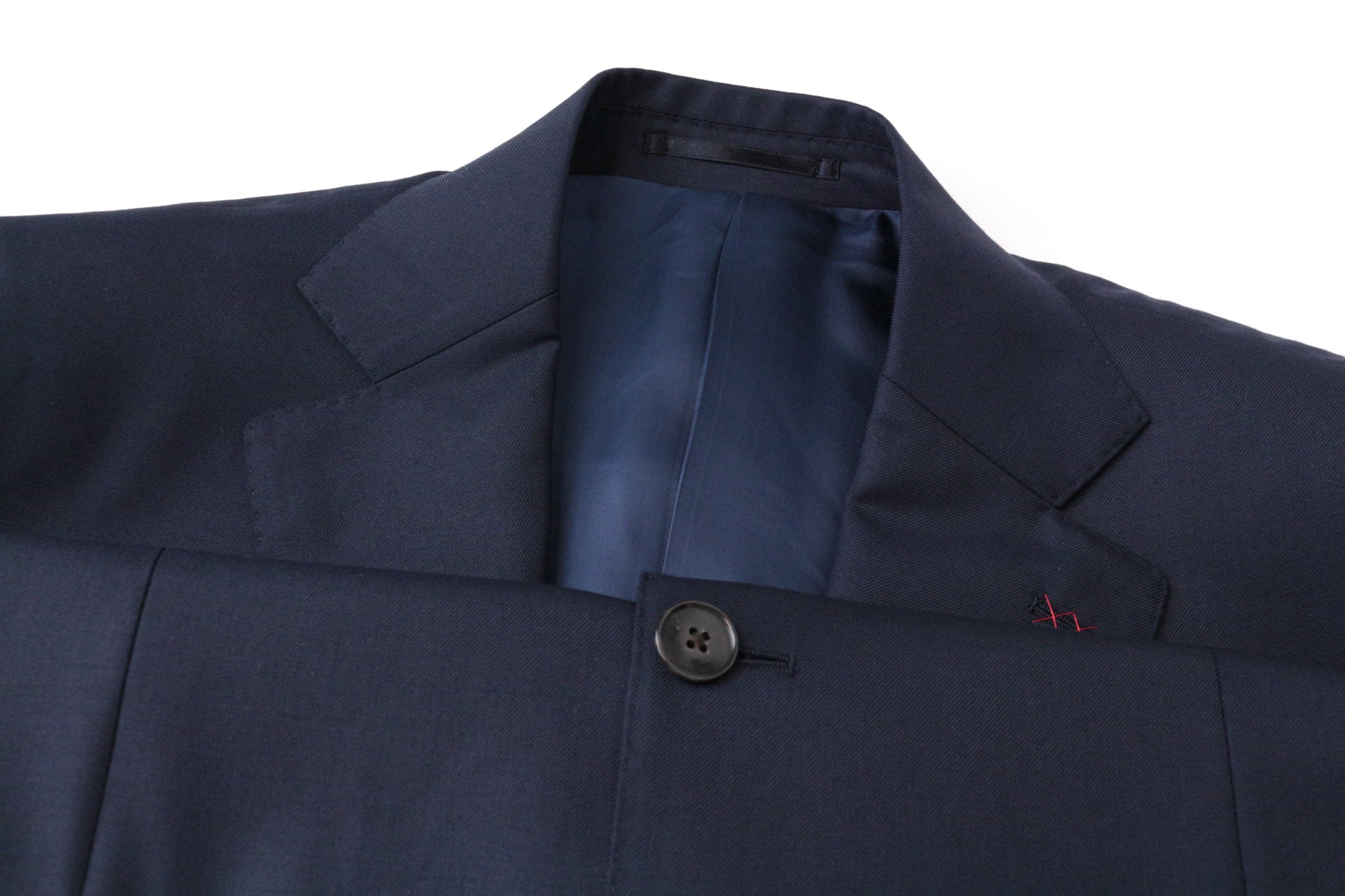 SUITSUPPLY Lazio Men's UK44R Navy 2Pc Wool Suit Slim Formal Twill