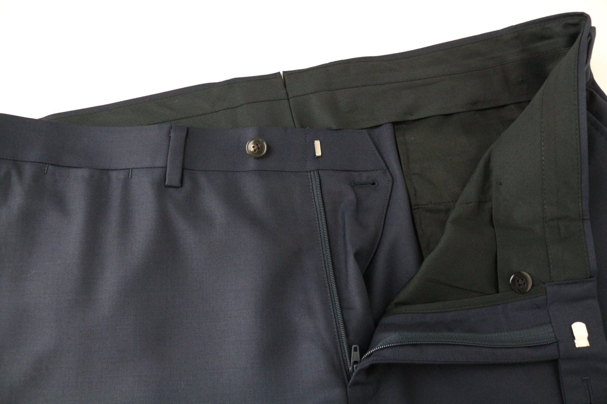 SUITSUPPLY Lazio Men's UK44R Navy 2Pc Wool Suit Slim Formal Twill