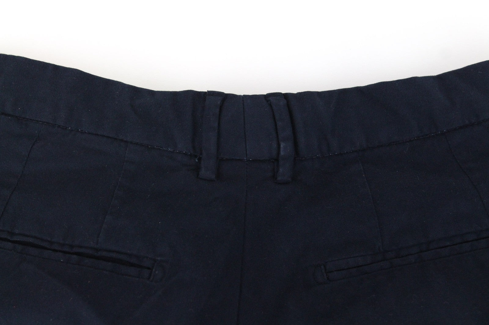 SUITSUPPLY Porto Novo Men's UK32R Navy Pleated Trousers Cotton Stretch