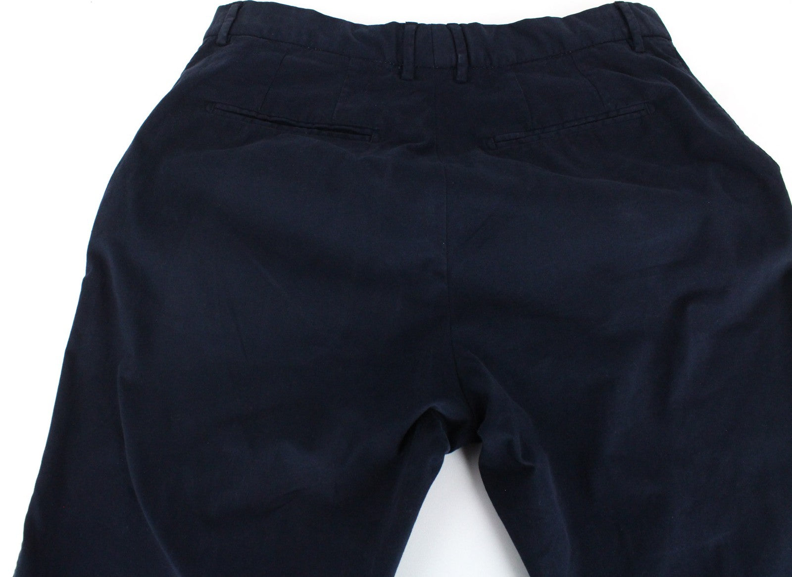 SUITSUPPLY Porto Novo Men's UK32R Navy Pleated Trousers Cotton Stretch