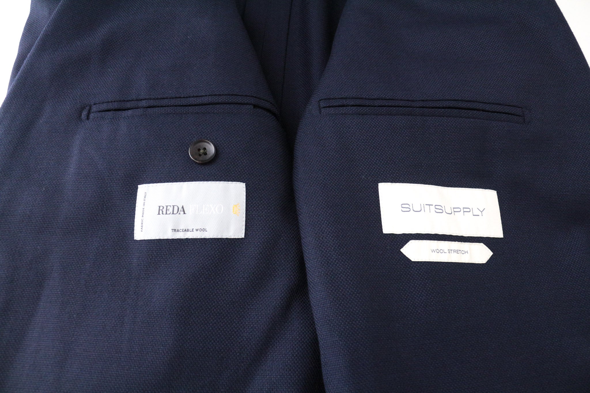 SUITSUPPLY Havana Men's UK38S 3-Piece Blue Slim Fit Wool Stretch Suit